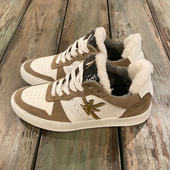 Ross & Snow Sneakers Italian Leather Women’s Skate Shoes Size 7.5 Sherpa Padded - Picture 2 of 10